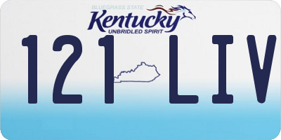 KY license plate 121LIV