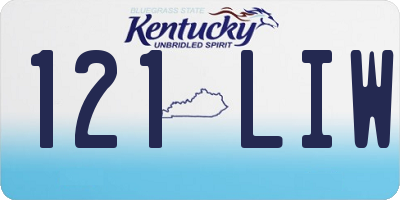 KY license plate 121LIW
