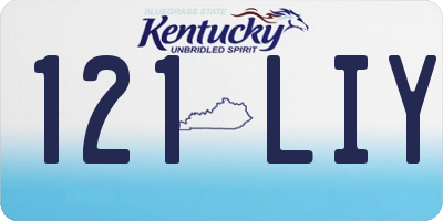 KY license plate 121LIY