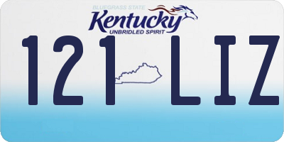 KY license plate 121LIZ
