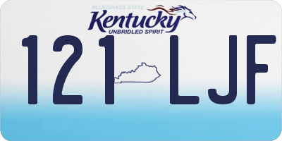 KY license plate 121LJF