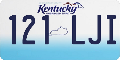 KY license plate 121LJI