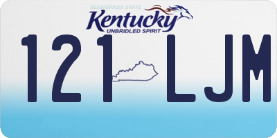 KY license plate 121LJM