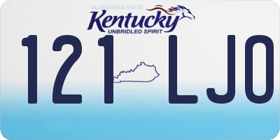 KY license plate 121LJO