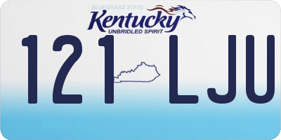 KY license plate 121LJU