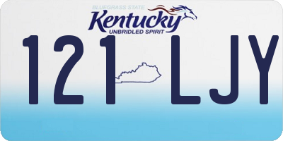 KY license plate 121LJY
