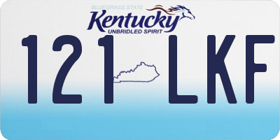 KY license plate 121LKF