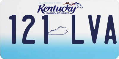 KY license plate 121LVA