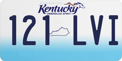 KY license plate 121LVI