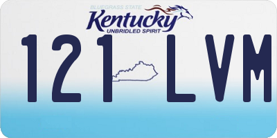 KY license plate 121LVM