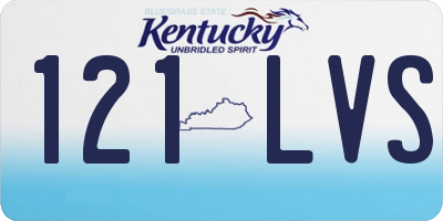 KY license plate 121LVS