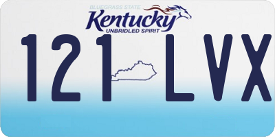 KY license plate 121LVX