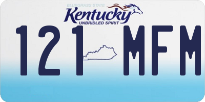 KY license plate 121MFM