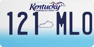 KY license plate 121MLO