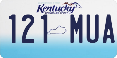 KY license plate 121MUA