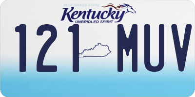 KY license plate 121MUV