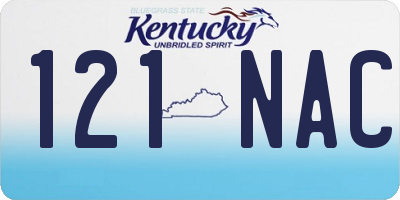 KY license plate 121NAC