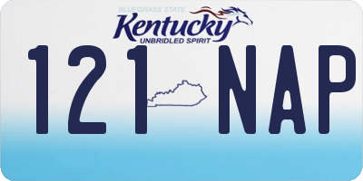 KY license plate 121NAP
