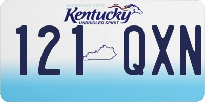 KY license plate 121QXN