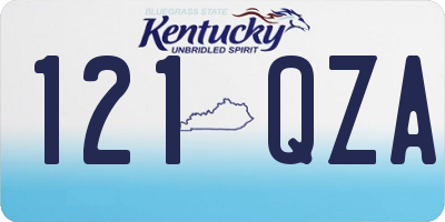 KY license plate 121QZA