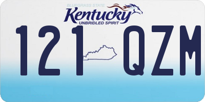 KY license plate 121QZM
