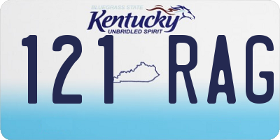 KY license plate 121RAG