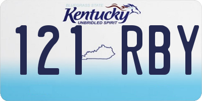 KY license plate 121RBY