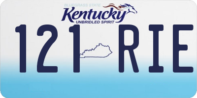 KY license plate 121RIE