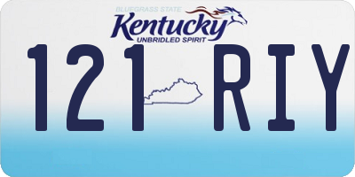 KY license plate 121RIY