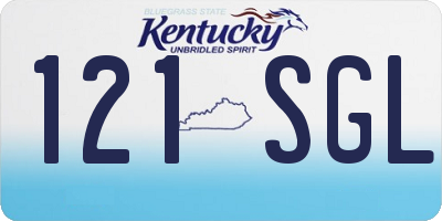 KY license plate 121SGL