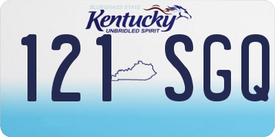 KY license plate 121SGQ