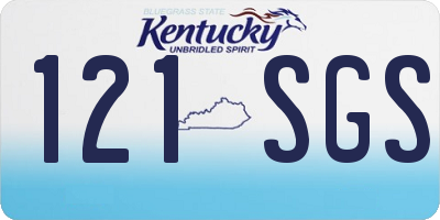KY license plate 121SGS