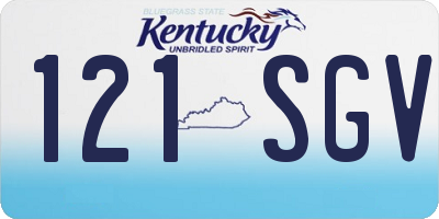KY license plate 121SGV