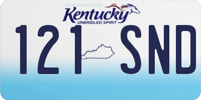 KY license plate 121SND