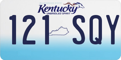 KY license plate 121SQY