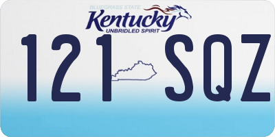 KY license plate 121SQZ
