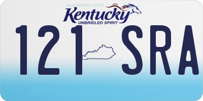 KY license plate 121SRA