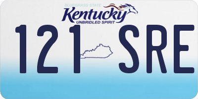 KY license plate 121SRE