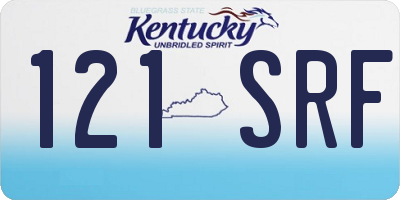 KY license plate 121SRF