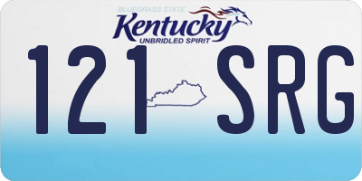 KY license plate 121SRG