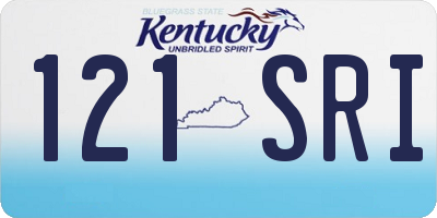 KY license plate 121SRI