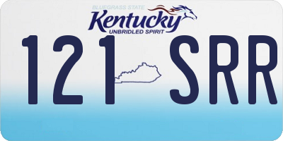 KY license plate 121SRR