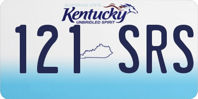 KY license plate 121SRS