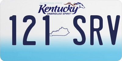 KY license plate 121SRV