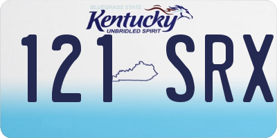 KY license plate 121SRX
