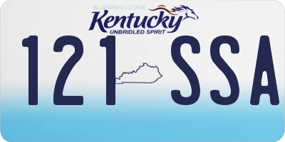 KY license plate 121SSA