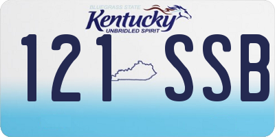 KY license plate 121SSB