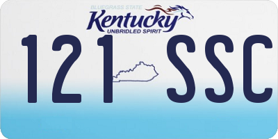 KY license plate 121SSC