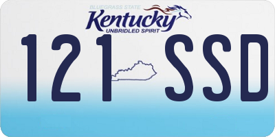 KY license plate 121SSD