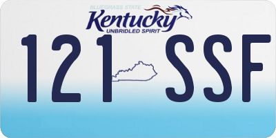 KY license plate 121SSF